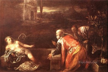 Jacopo Bassano Painting - Susanna And The Elders Jacopo Bassano